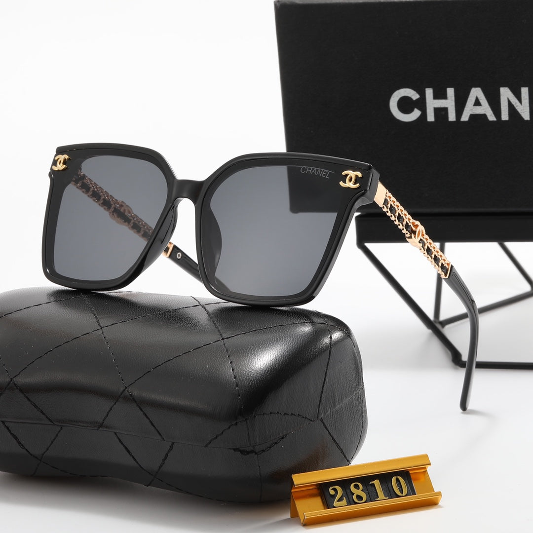 8-Color Fashion Double C Frame Mirror Temple Polarized Sunglasses